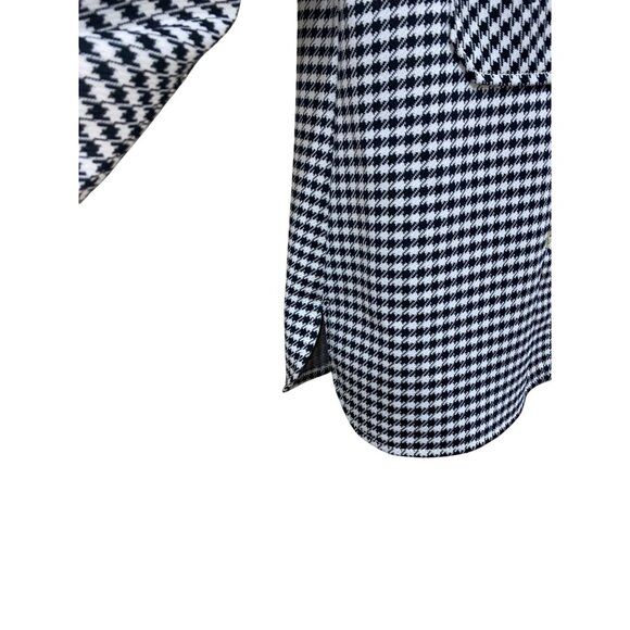 Vintage Jack Winter Black & White Houndstooth Button-Up Shirt Jacket Womens M Po - Picture 5 of 8